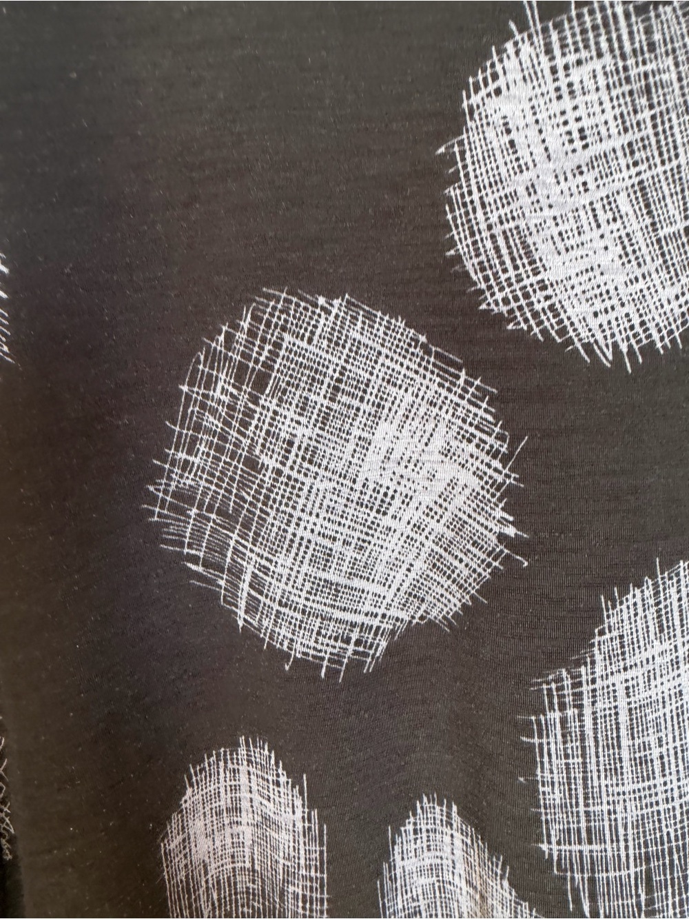 Comfy USA Black Midi Dress with Gray Dot Print - Picture 4 of 6